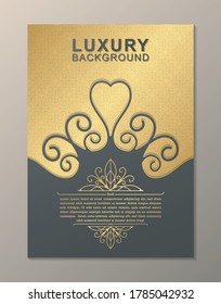 Luxury Invitation card vector design vintage style