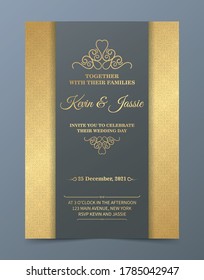 Luxury Invitation card vector design vintage style
