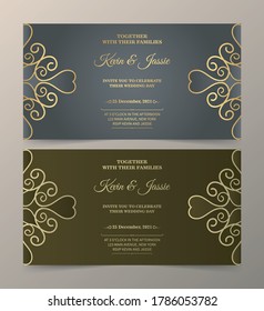 Luxury Invitation card vector design vintage style