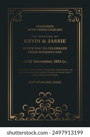 Luxury Invitation card vector design vintage style