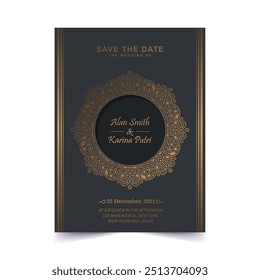 Luxury Invitation card vector design vintage style