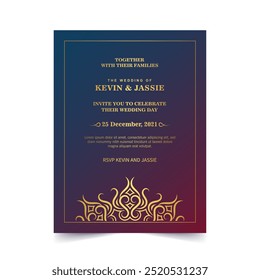 Luxury Invitation card vector design vintage style