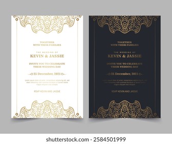 Luxury Invitation card vector design vintage style