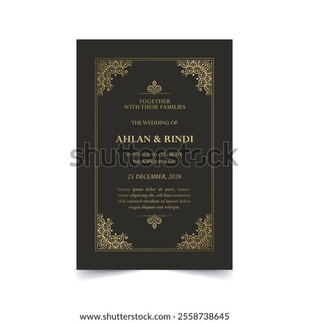 Luxury Invitation card vector design vintage style