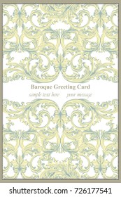Luxury invitation card Vector. Royal victorian rich ornament backgrounds