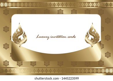 Luxury invitation cards, Vector Thai Pattern, background.