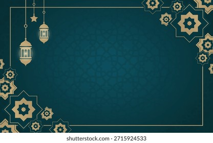 Luxury Islamic Background for Ramadan and Eid Celebration with Elegant Ornamental Design