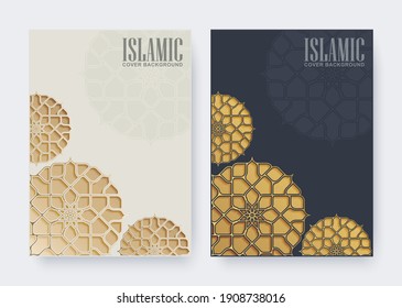 Luxury islamic cover with mandala concept
