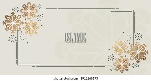 Luxury Islamic Frame Background Design