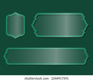 LUXURIÖSE ISLAMISCHE RAHMENTEMPLATEN HINTERGRUND. DESIGN-SET FÜR LUXUS-VINTAGE