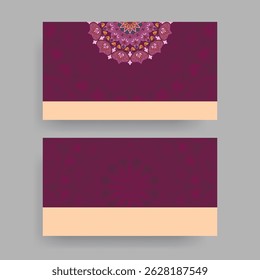 Luxury Islamic Mandala Banner Template, Business Card