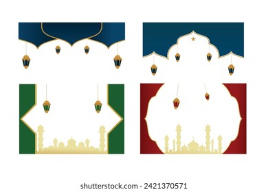 luxury islamic mosque decorative  corner border element for your islamic bakcground design,vector eps 10