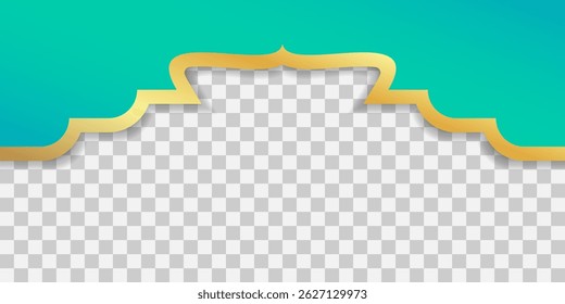 Luxury Islamic Mosque Divider Header Border Design for banner, flyer, feed, website, etc. High Quality Vector Border Design