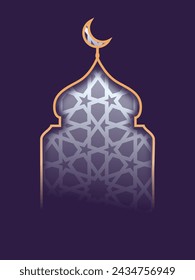 Luxury Islamic Ornamental Background Islamic Border. With copy space area. Vector illustration Islamic pattern.