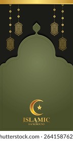 Luxury islamic ramadan kareem card 