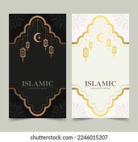 luxury islamic ramadan kareem greeting card