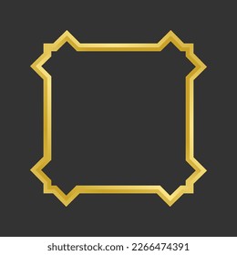 elemento vectorial de la plantilla de diseño de cuadros y borde de estilo islámico de lujo. para el diseño de un elemento de afiche de ramadan, tarjeta de saludo de Eid Mubarak y espacio de copia para texto de cita islámica, signo, etiqueta