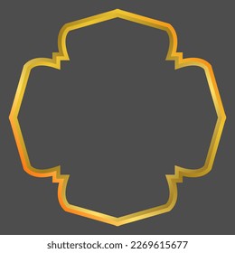 luxury Islamic style border and frame design template vector element. Islamic Bagde. Suitable for ramadan poster badge, Eid Mubarak greeting card, background for Islamic quote text, decoration, label