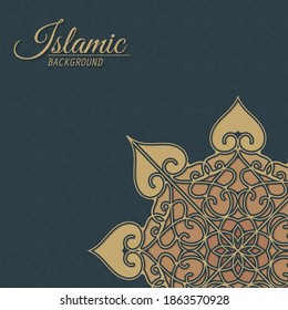Luxury Islamic style decorative background with mandala