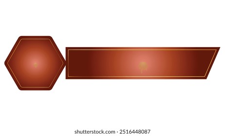 Luxury islamic text box title frame border set with ornamental illustration