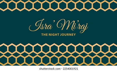 Luxury Isra  Miraj 2023  Islamic background.