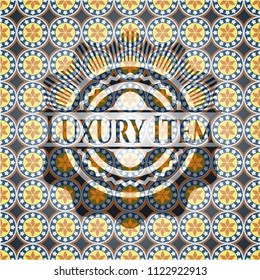Luxury Item arabic badge. Arabesque decoration.