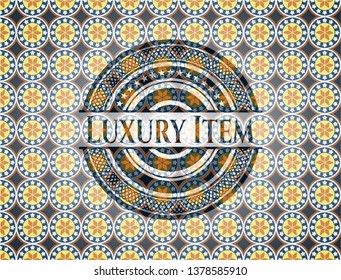 Luxury Item arabic style badge. Arabesque decoration.