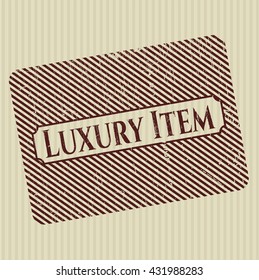Luxury Item grunge style stamp