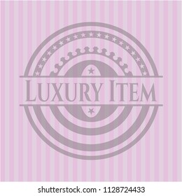 Luxury Item pink emblem. Retro