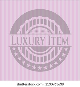 Luxury Item pink emblem. Vintage.