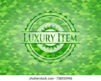 Luxury Item realistic green mosaic emblem