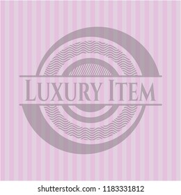 Luxury Item realistic pink emblem