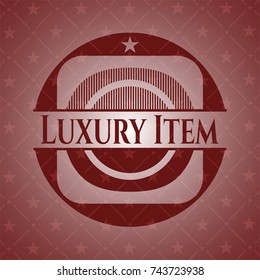 Luxury Item retro style red emblem