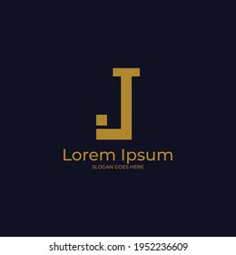 Vector de logotipo de letra J de lujo