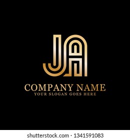 luxury JA initial Letter logo, logo monogram, clean and modern design