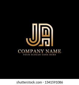 luxury JA initial Letter logo, logo monogram, clean and modern design