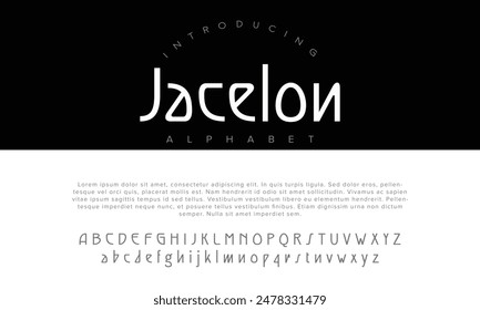 Luxury jacelon alphabet letters font for logo