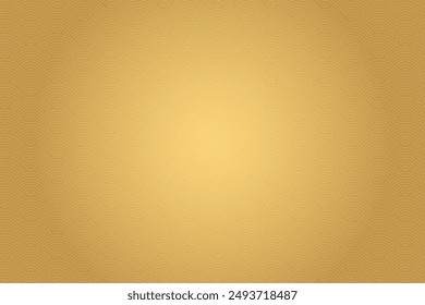 Luxury Japanese traditional and modern Japanese pattern background with gold  seigaiha