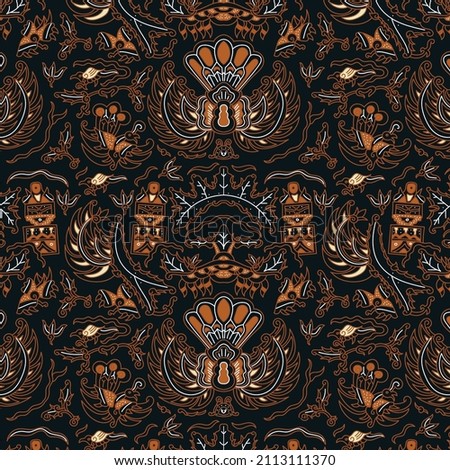 Luxury Javanese ethnic pattern design for background. Batik Semen Gurdo Jogjakarta