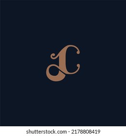 luxury jc logo icon monogram design vector graphic template.