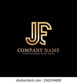 luxury JF initial Letter logo, logo monogram, clean and modern design