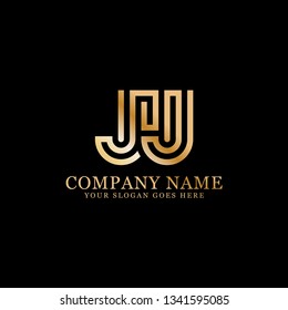 luxury JJ initial Letter logo, logo monogram, clean and modern design