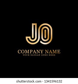 luxury JO initial Letter logo, logo monogram, clean and modern design