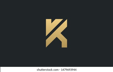 Luxury K letter logo company modern icon sign vector design.