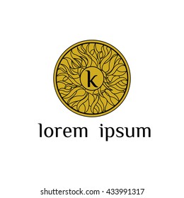 Luxury k letter vector logo template. Restaurant, Hotel, Boutique, Fashion store brand identity