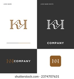 Diseño de Ilustración de Icono del logotipo K de lujo