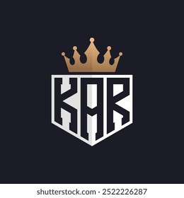 Luxury KAR Logo with Crown. Elegant Initials KAR Letter Logo for Exclusive Brands. Letter KAR Monogram for High-End Businesses
