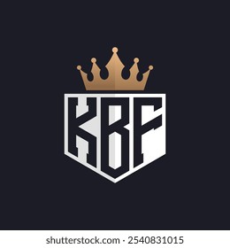 Luxury KBF Logo with Crown. Elegant Initials KBF Letter Logo for Exclusive Brands. Letter KBF Monogram for High-End Businesses