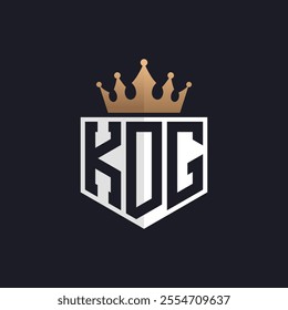 Luxury KDG Logo with Crown. Elegant Initials KDG Letter Logo for Exclusive Brands. Letter KDG Monogram for High-End Businesses