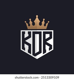 Luxury KDR Logo with Crown. Elegant Initials KDR Letter Logo for Exclusive Brands. Letter KDR Monogram for High-End Businesses